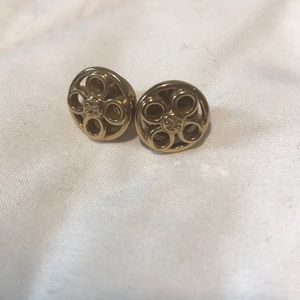 Gold Tory Burch studs. Great everyday earrings!